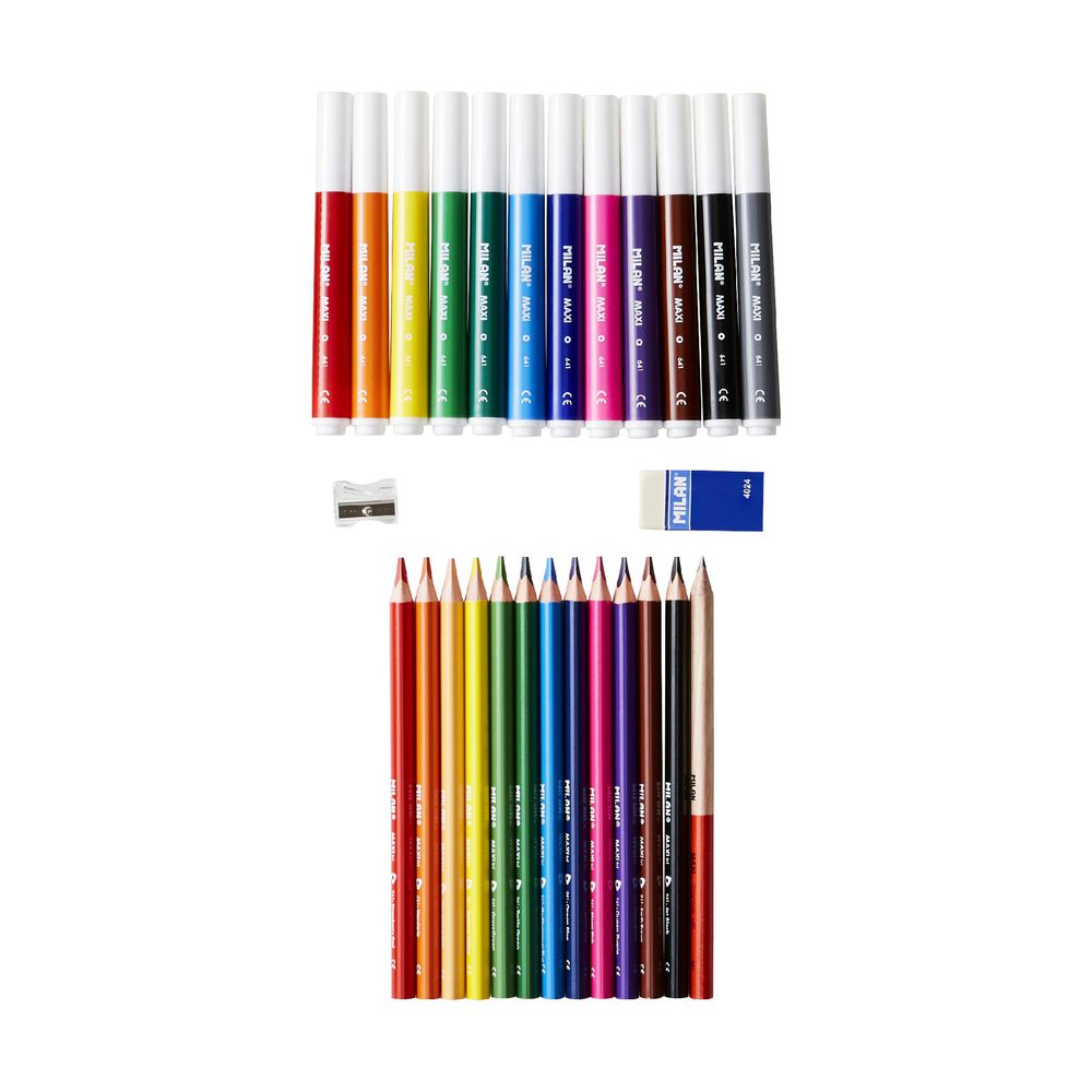 Milan Maxi Pencil Case Set Blue